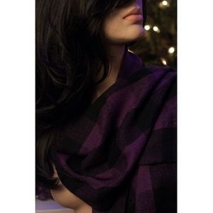 Purple Checkered Scarf